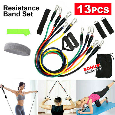 13 PCS Resistance Band Set Yoga Pilates