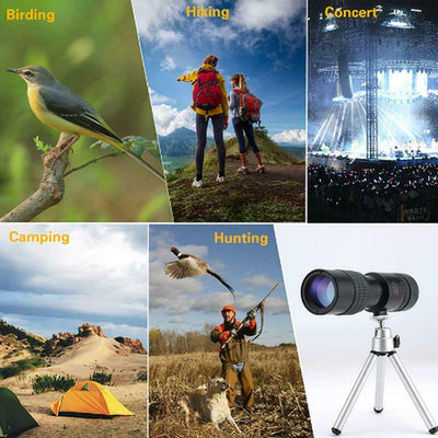 4K 10-300X40mm Super Telephoto Zoom Monocular Telescope Portable With Tripod