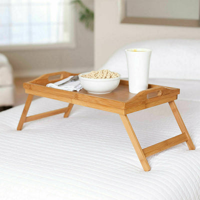 Bamboo Folding Lap Serving Tray Desk