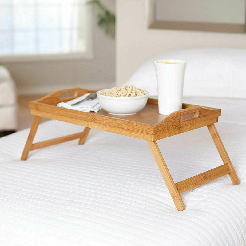 Bamboo Folding Lap Serving Tray Desk