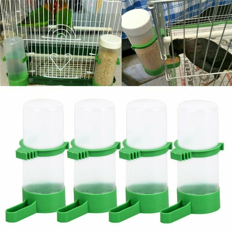 4Pcs/Set Drinker Food Feeder Water Clip For Cage Bird Parrot