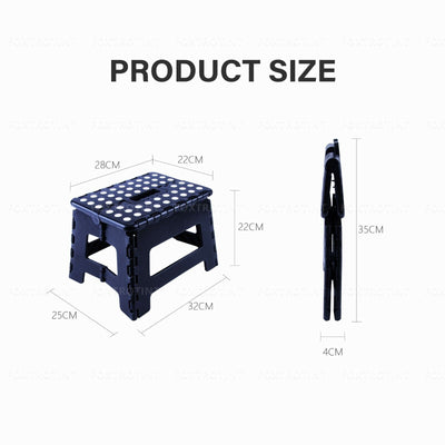 Step Stool Portable Plastic Foldable Chair Outdoor Bathroom Kitchen Adult Kids