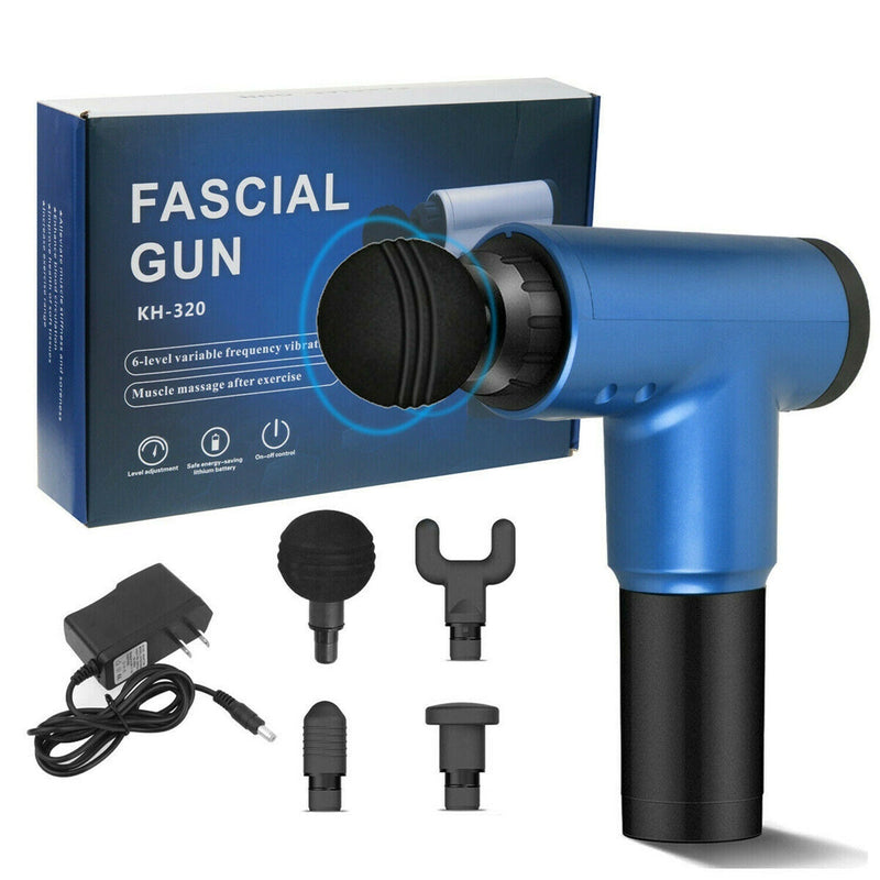 Muscle Massager Fascia Gun 4 Heads Booster Muscle Relaxing Pain Relief Kit