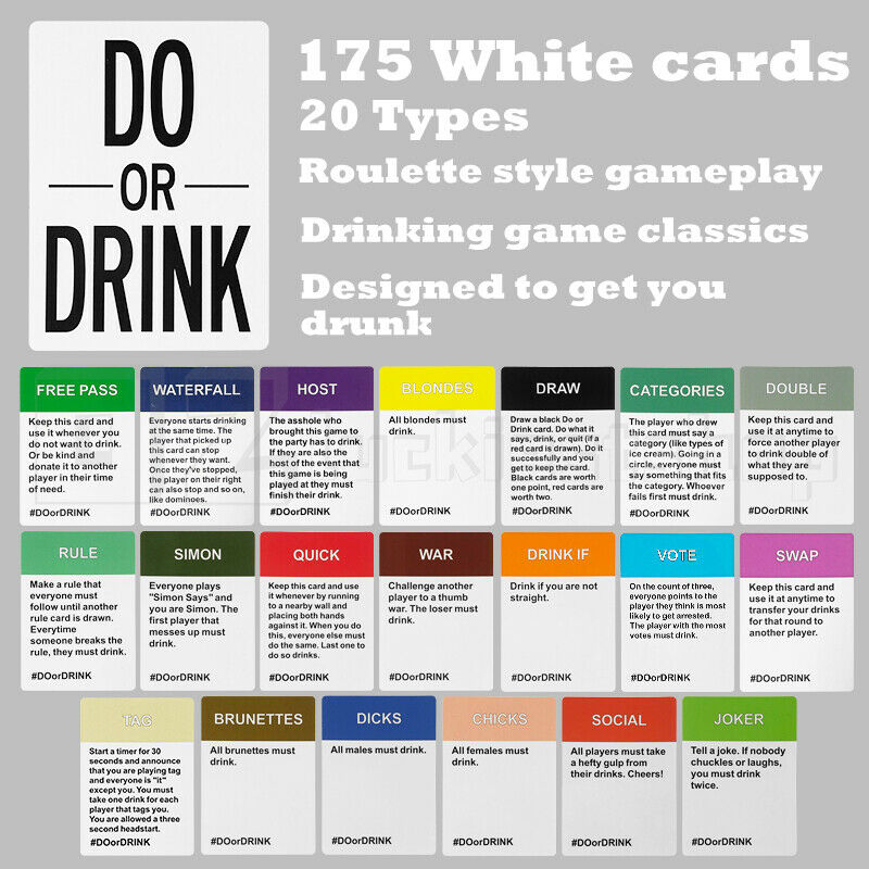 Do Or Drink Card Game Party