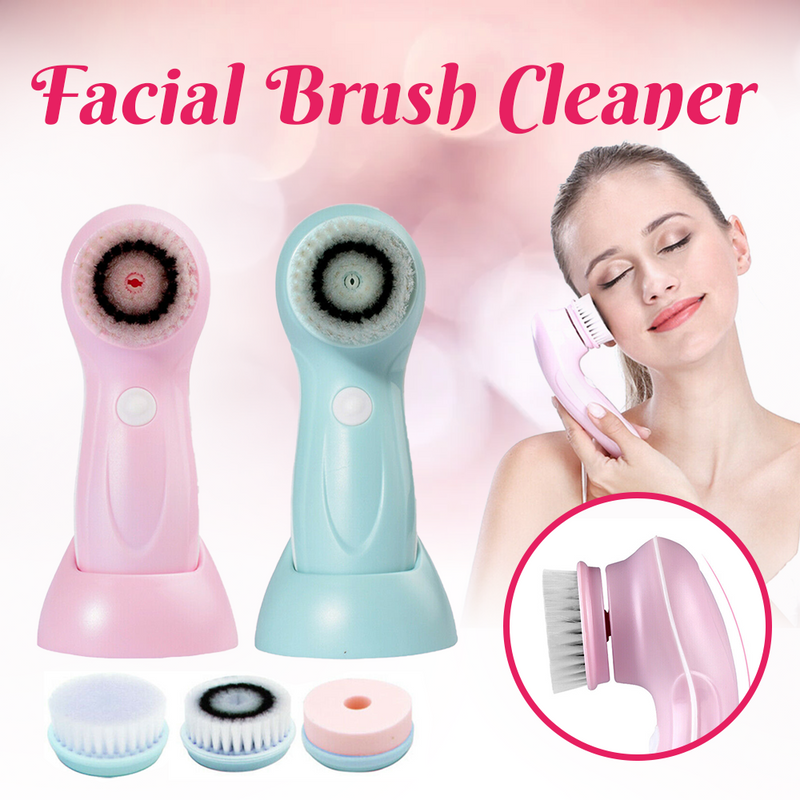 3in1 Electric Facial Brush Skin Care Cleaning  Waterproof Massager Face Cleaner