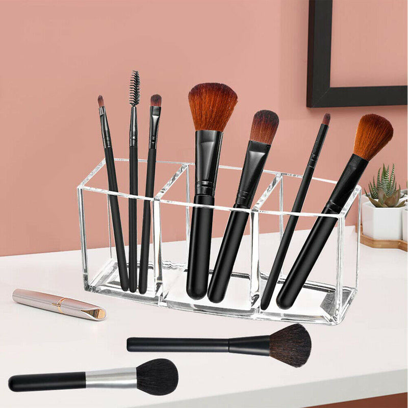 3 Slot Makeup Brush Holder Organizer