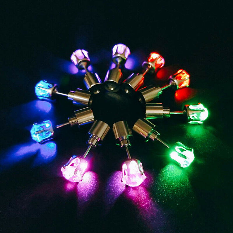 1/3/10Pairs Colors Changing LED Light Up Earrings Ear Studs Flash for Xmas Party