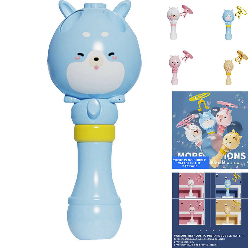 Bubble Machine Bubbler Maker Flying Stick Cartoon Cute Toy Gift For Kids Outdoor