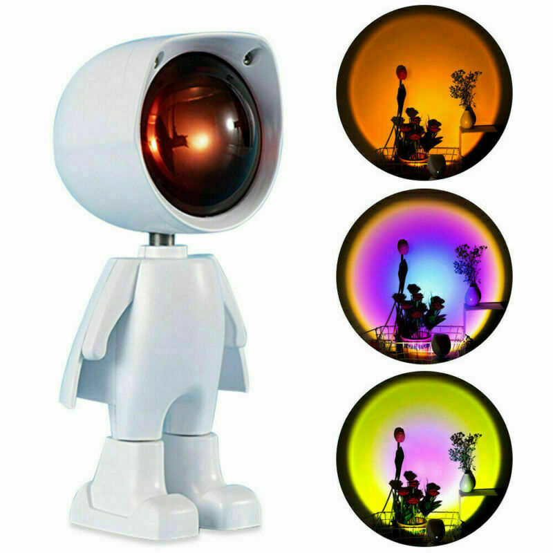 Sunset Projection LED Night Light Rainbow Rotation Romantic Lamp Home