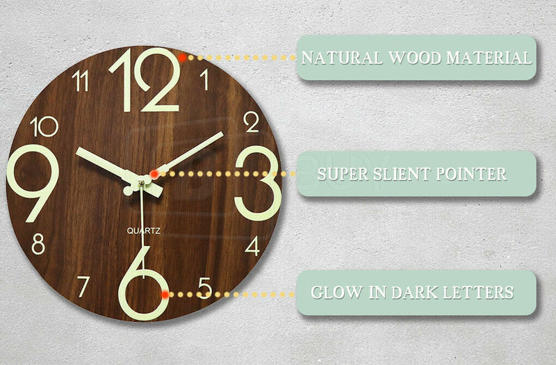 Glow In Dark Wall Clock