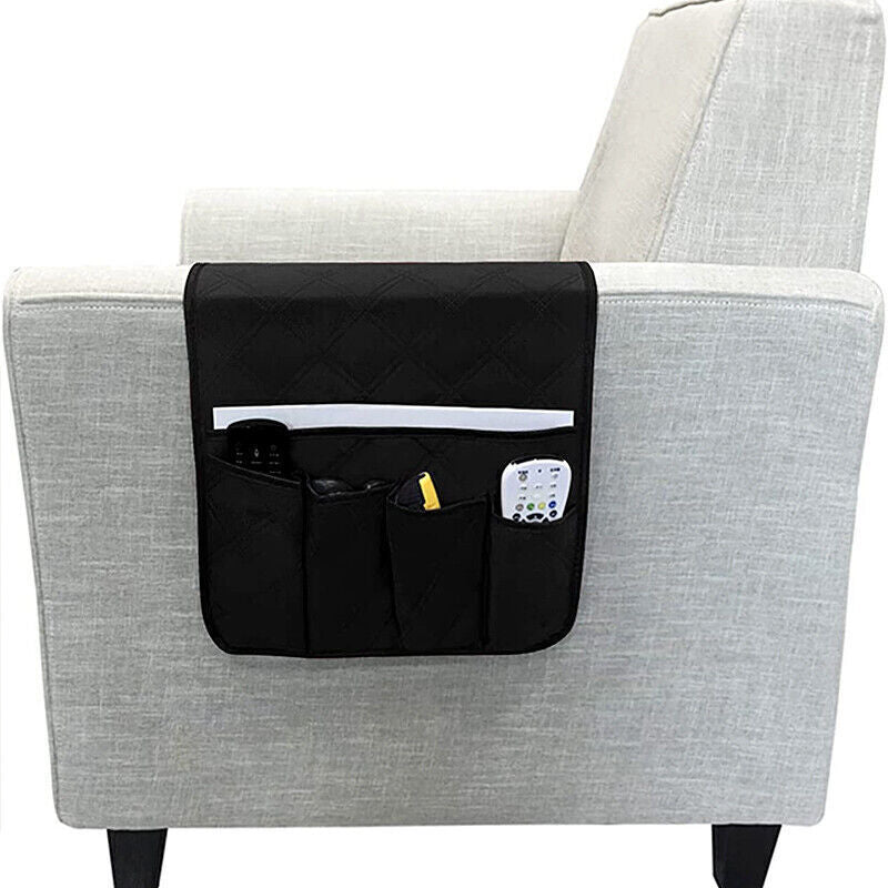 5 Pockets Couch Organizer Remote Storage Holder Sofa Chair Arm Control Rest bag