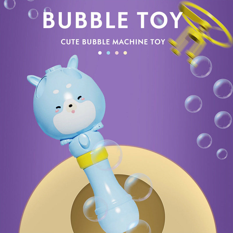 Bubble Machine Bubbler Maker Flying Stick Cartoon Cute Toy Gift For Kids Outdoor