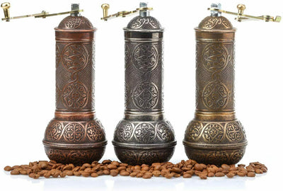 Coffee Grinder, Handmade Turkish Style with Mill Adjustable Manual 7'- 18cm