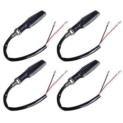 4X Motorcycle Indicators LED Turn Signal Flowing Water Light