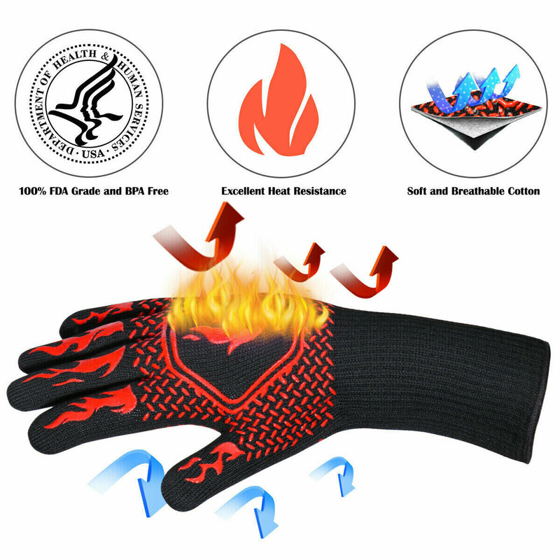 Heat Proof Resistant Oven BBQ Gloves