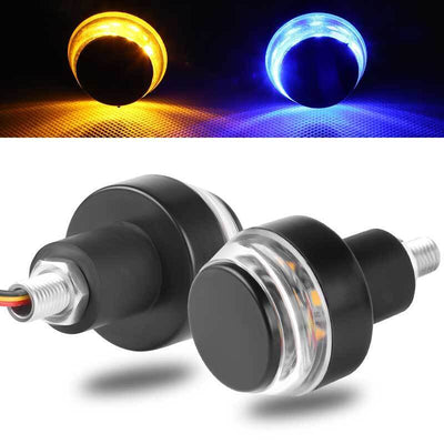 2x Motorcycle Bike LED Turn Signal Lamp Indicator Handle Bar End Handlebar Light