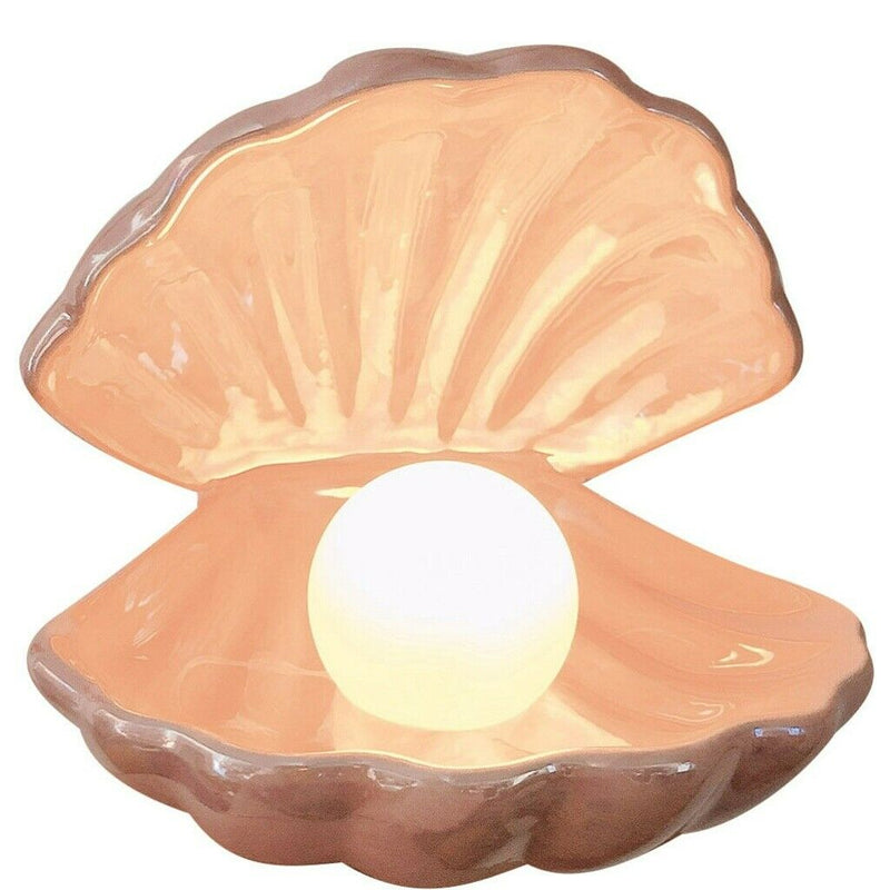 Night Light Decor Lamp Bedside Decorative Light Shell Pearl Design Lamp