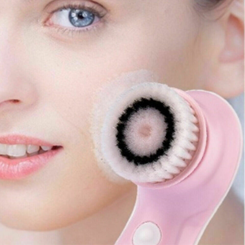 3in1 Electric Facial Brush Skin Care Cleaning  Waterproof Massager Face Cleaner