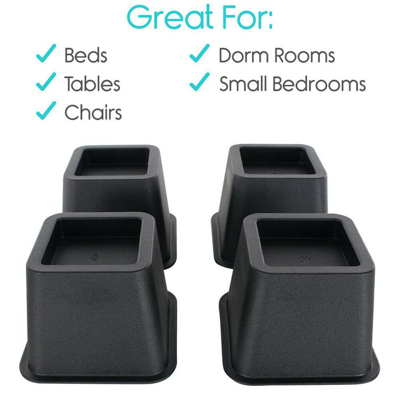 4X Furniture Risers Heavy Duty Bed Table Sofa