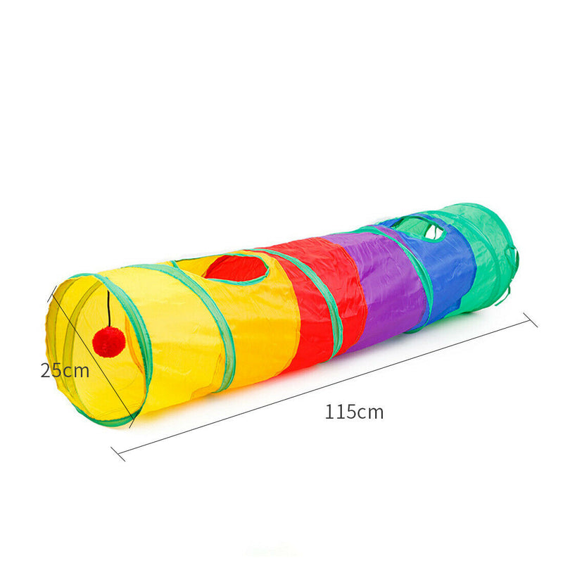 Cat Tunnel Collapsible Kitten Tube Play Toy