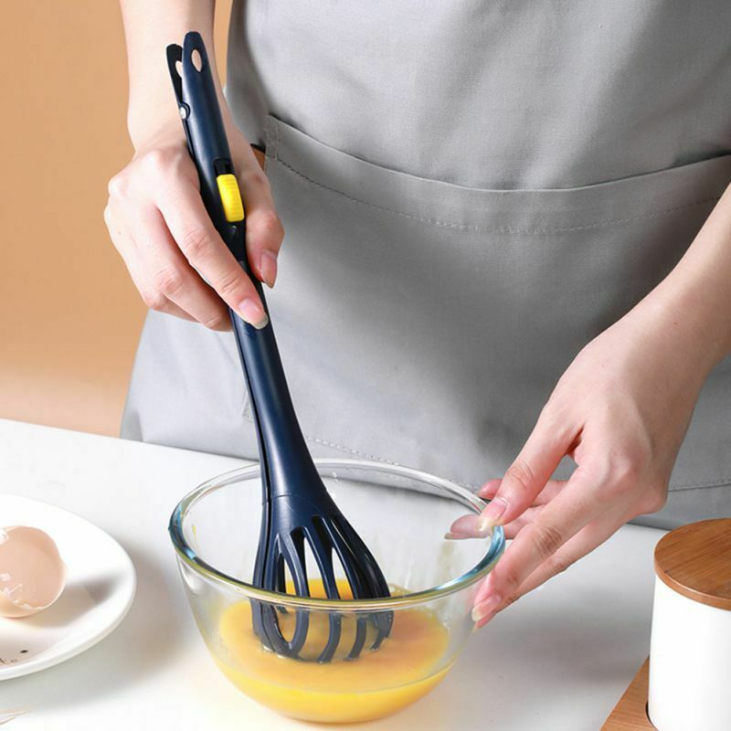 Multifunctional Kitchen Egg Beater For Cooking Round Handle Durable Food Tongs