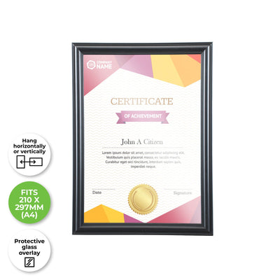 4PCE A4 Document & Certificate Frame