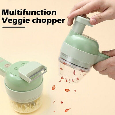 4 in 1 Mini Kitchen Handheld Electric Vegetable Cutter Set Wireless Food Chopper