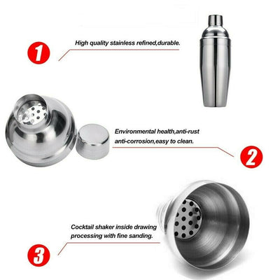 12Pcs Cocktail Shaker Set Mixer Bar Strainer Bartender Kit