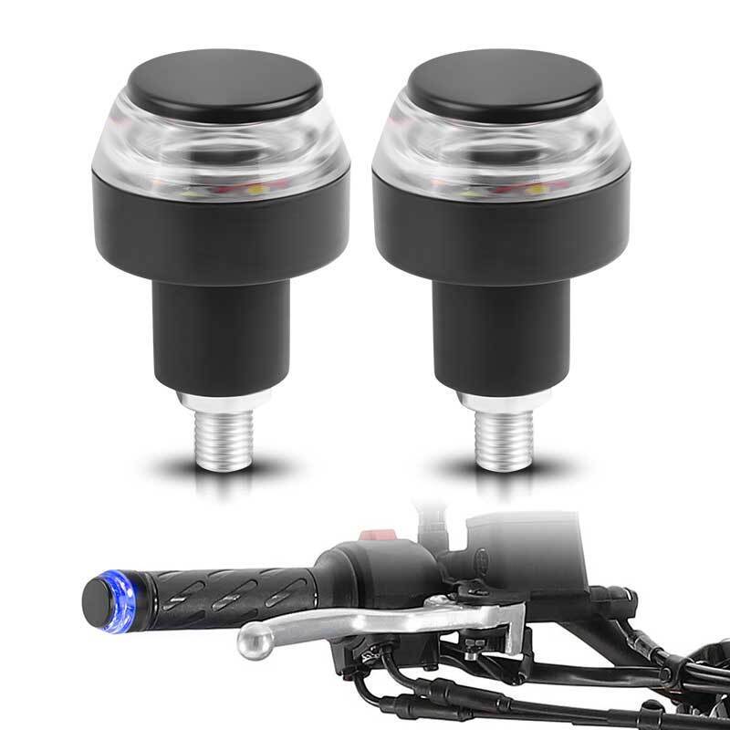 2x Motorcycle Bike LED Turn Signal Lamp Indicator Handle Bar End Handlebar Light