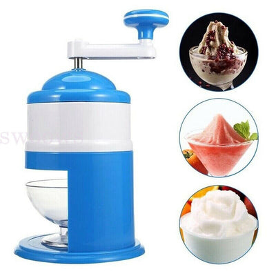 Manual Ice Shaver Crusher Shredding Snow Cone Maker