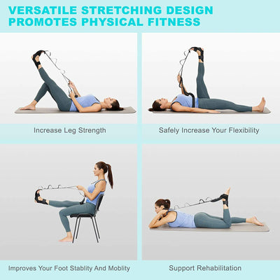 Yoga Ligament Stretching Belt Strap Rehabilitation Training Foot Ankle