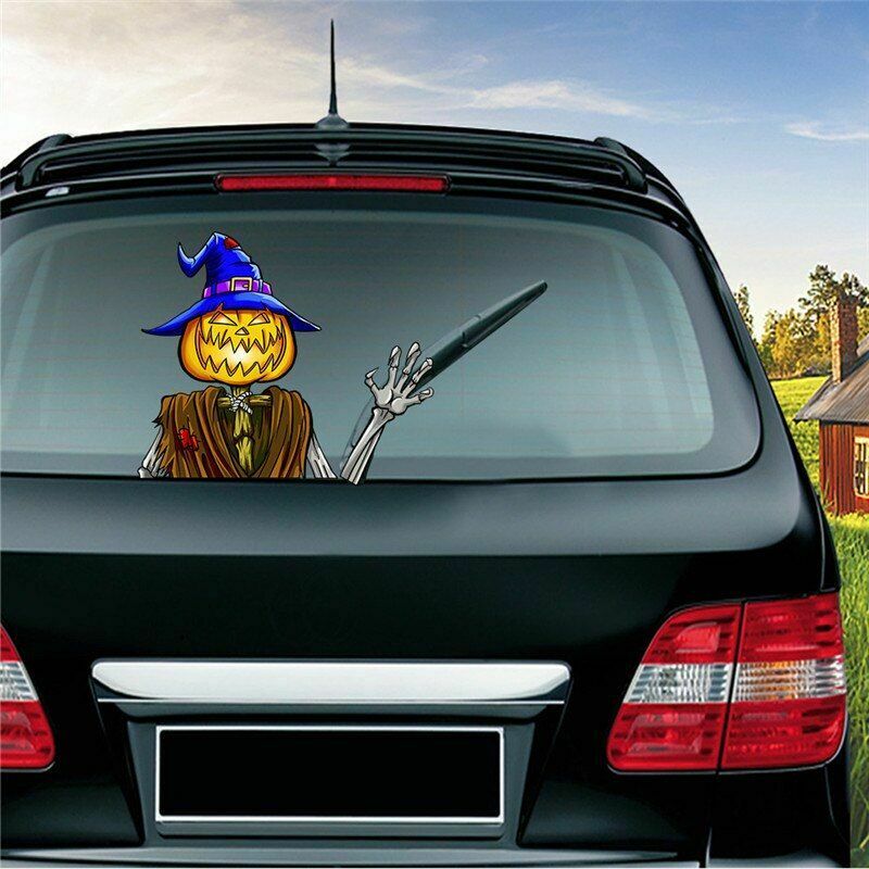 Halloween Rear Windshield Window Decals Car Wiper Sticker