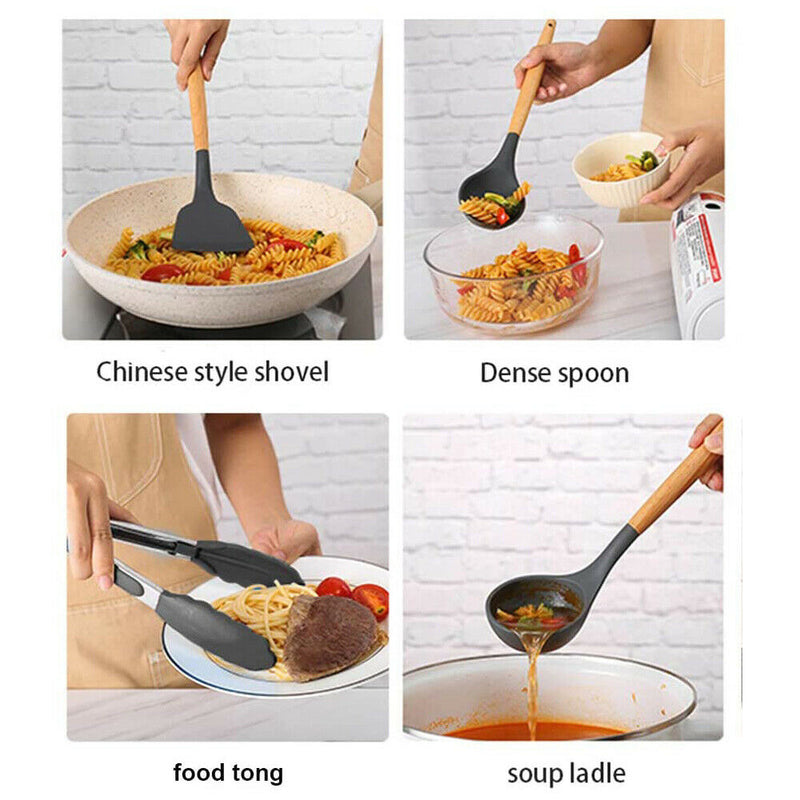 12Pcs Silicone Utensils Cooking Kitchen Set