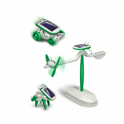 6 in 1 DIY Educational Toy Car Fan Toys Solar Powered 3D Model Boat Robot Kit