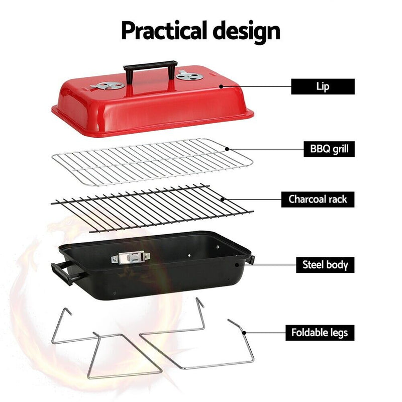 BBQ Portable Grill Camping Barbecue Outdoor Cooking Smoker