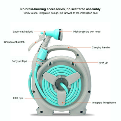 Watering Hose Car Wash Water Gun Household Gardening Watering Pipe Storage Rack