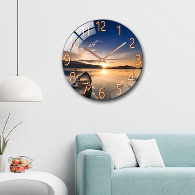 AU 12"Round Wall Clock Silent Non Ticking- Family Home Decor