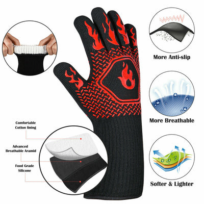 Heat Proof Resistant Oven BBQ Gloves