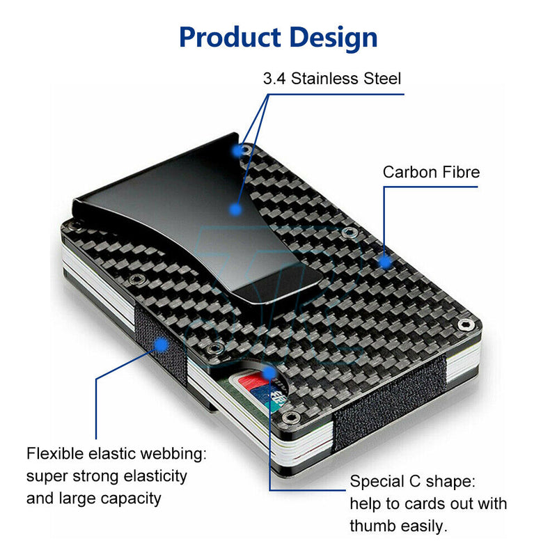 Men Slim Carbon Fiber Credit Card Holder