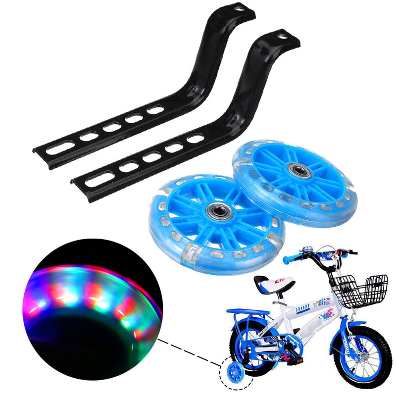 Kids Bike Training Wheels LED Stabilisers for 12 14 16 18 20 inch Bicycle Safety