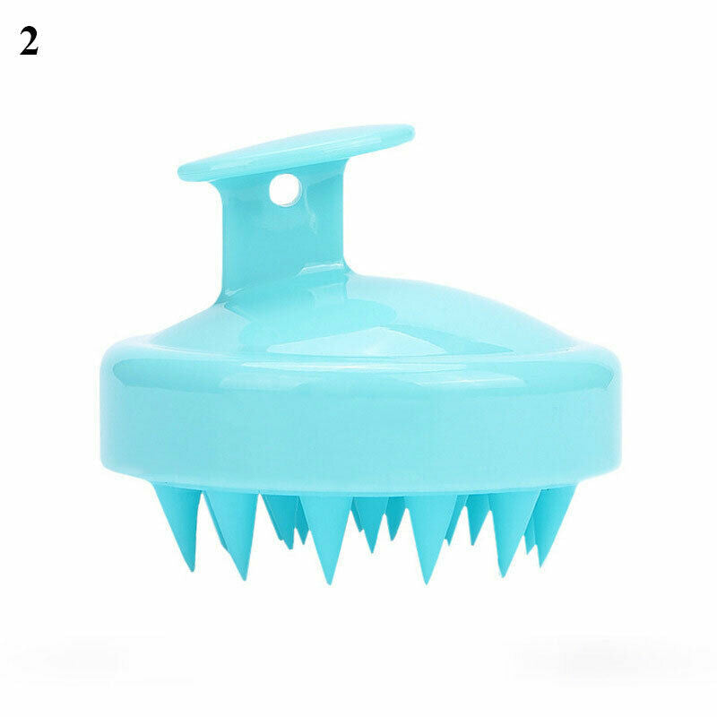 Silicone Shampoo Scalp Shower Body Washing Hair Massage Massager Brush