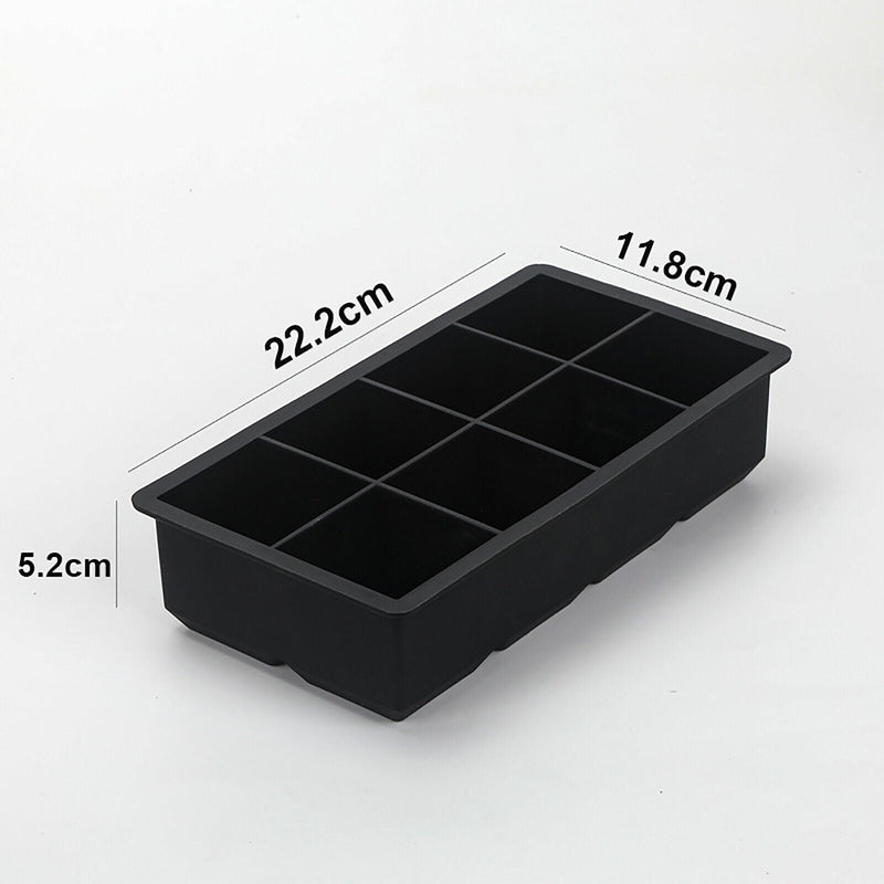 8 Grids Whiskey Silicone Maker Ice Cube Tray