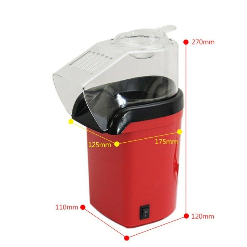 1200W Efficient production Pop Corn EU Plug Popcorn Makers Home Kitchen Party Hot-Air Oil-Free Popcorn Machine Pipoqueira