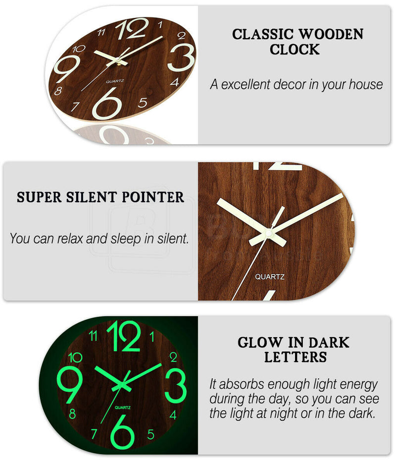 Glow In Dark Wall Clock