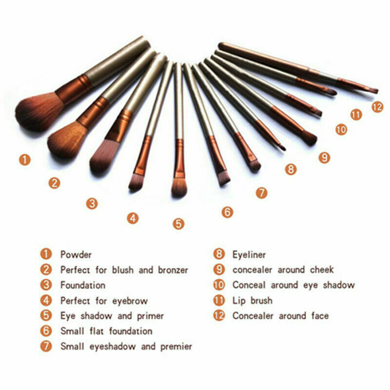 12pcs Makeup Cosmetic Brushes Set