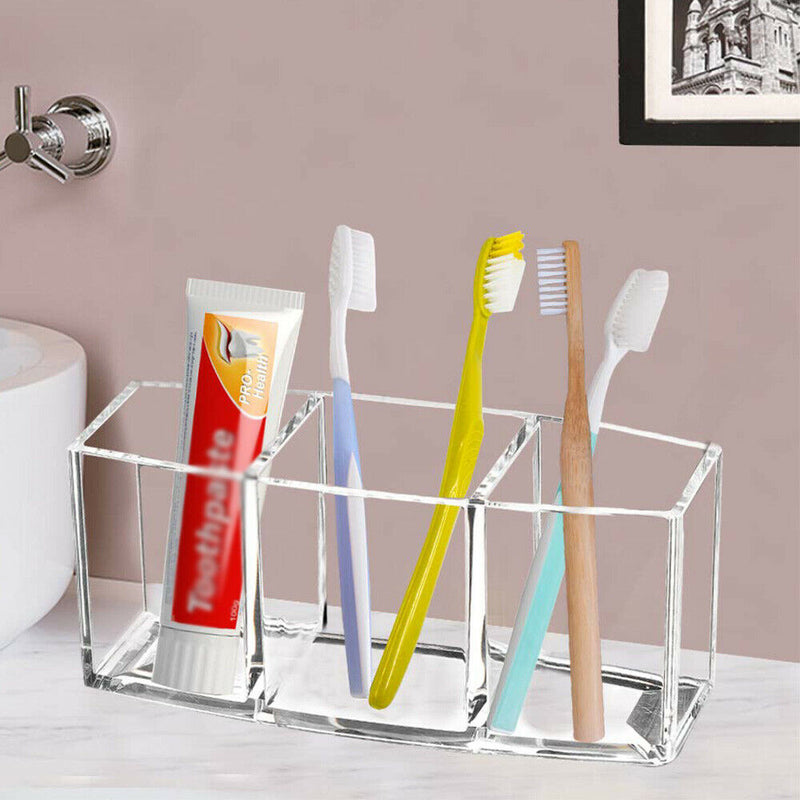 3 Slot Makeup Brush Holder Organizer