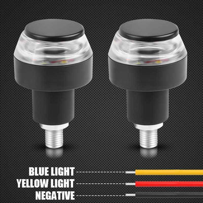 2x Motorcycle Bike LED Turn Signal Lamp Indicator Handle Bar End Handlebar Light