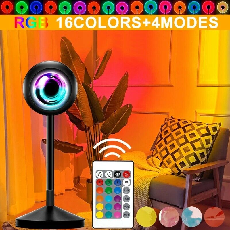 16Colors Rainbow Sunset Projection Lamp