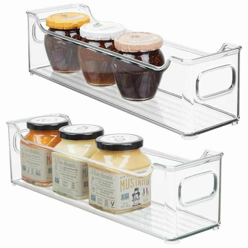 Slim Plastic Storage Organizer Bin