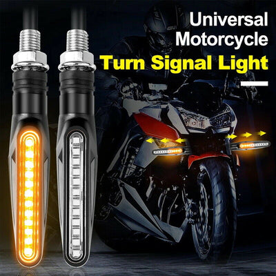 4X Motorcycle Indicators LED Turn Signal Flowing Water Light